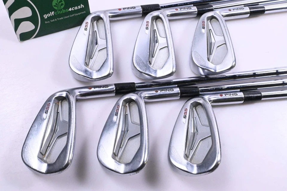Ping S55 Irons / 5-PW / Brown Dot / Regular Flex Ping AWT Shafts - Image 2 of 4