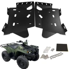 Fit For Yamaha Kodiak 450 2018-2025 Aluminum Footwell Skid Plate Protector Black