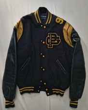 Vintage Holloway College 93 Jacket Mens XL 46 Blue Yellow varsity Letterman USA
