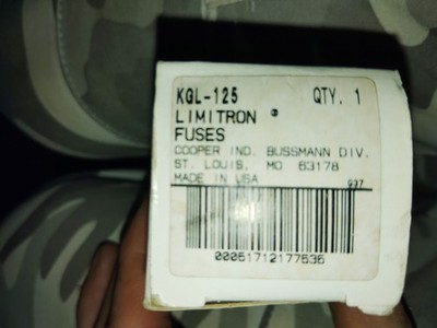KGL 125 Limitron Fuse KL-125 Current Limiting 125A Fuse 125A Fuse