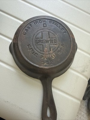 Griswold #0 Cast Iron Skillet 562 Double Spout