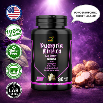 White Pueraria Mirifica 100% Extract 90 Capsule Pills Breast Health Supplement
