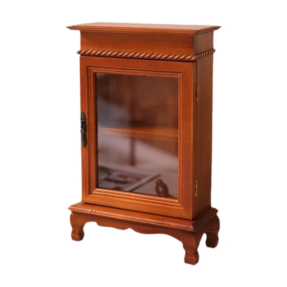 Small Desk Cabinet Small Accent Cabinet Box Container Case Bathroom with Shelves - Image 2 of 4