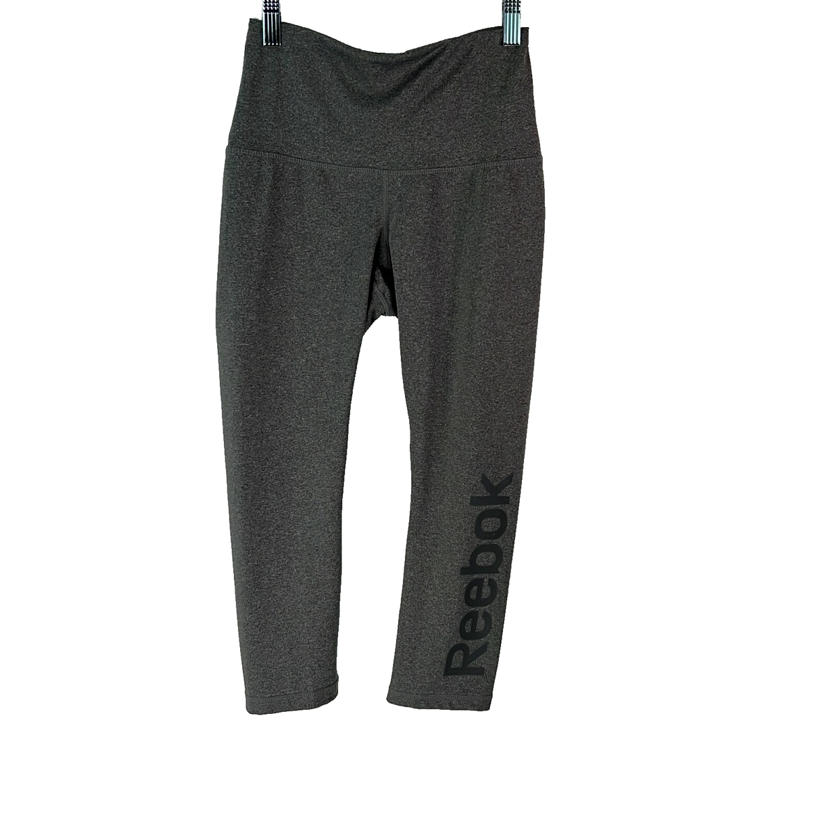 Reebok Womens Heather Gray High Rise Stretch Skinny Capri Leggings Size  X-Small