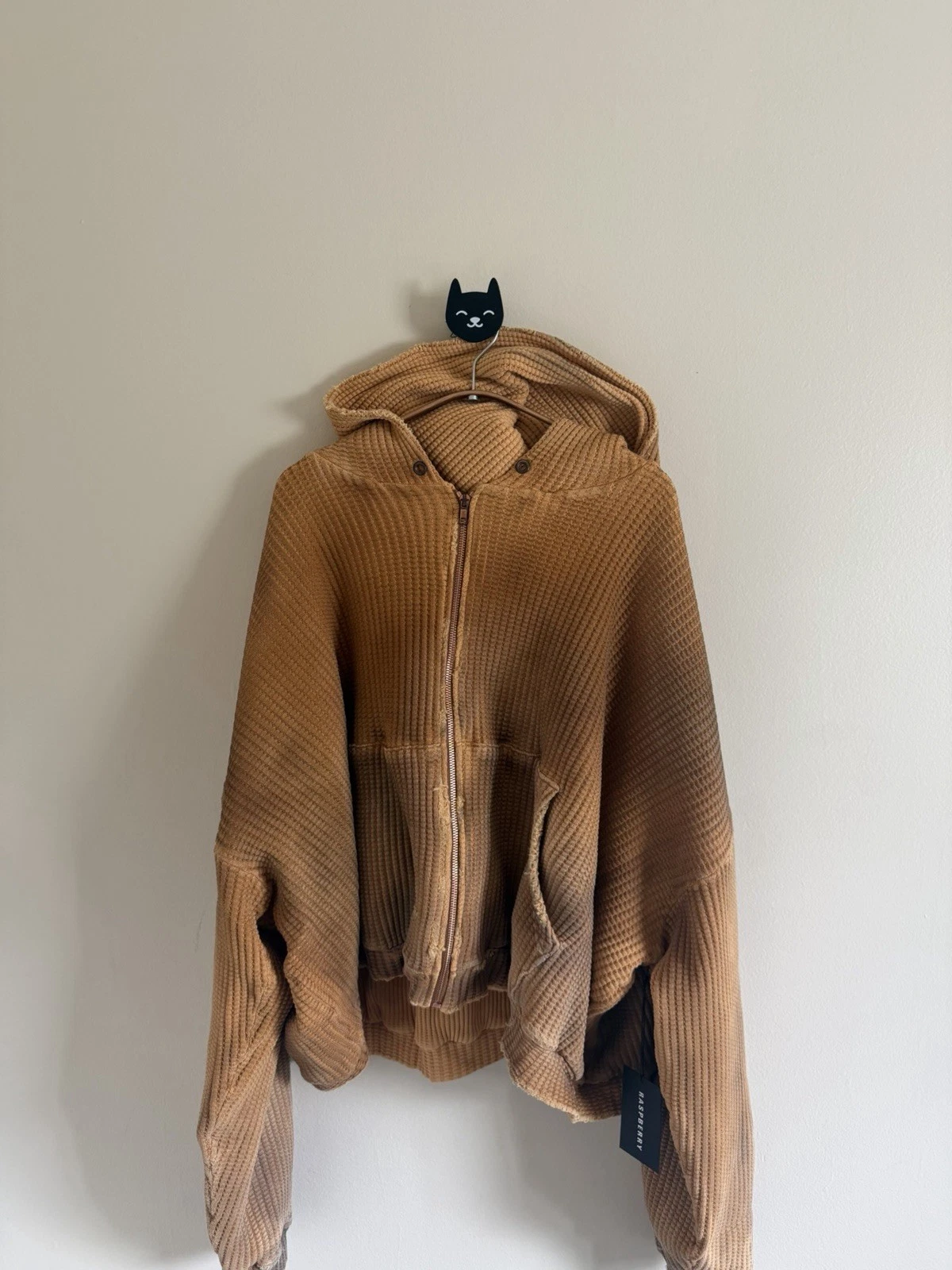The GVGallery Gv Gallery Raspberry Hills Waffle Thermal Zip Up Hoodie