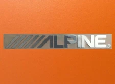 1 pcs Sticker for ALPINE Skylake Silver Chrome Color Logo Decal Badge 50mm x 6mm