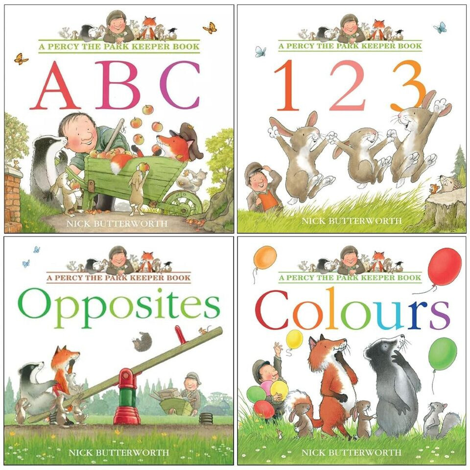 Percy the Park Keeper Early Learning  4 Collection Picture Books Set Opposites