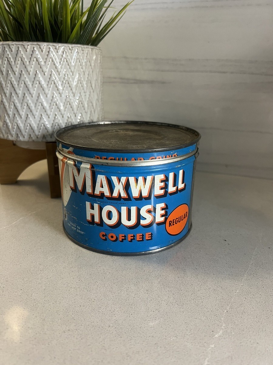 【ヴィンテージ】コーヒー缶 MAXWELL HOUSE COFFEE Maxwell House Coffee 1950s Vintage Tin - Retro Kitchen Decor