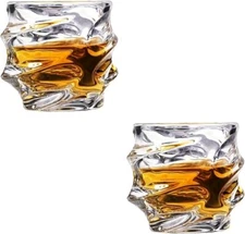 Tsuki Glass Whiskey Glasses, Storm Japanese Crystal Whisky Glass