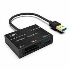 3 in1 USB 3.0 to XQD2.0/SD/USB3.0 Card Reader Adapter HUB Kit 500MB/s High Speed