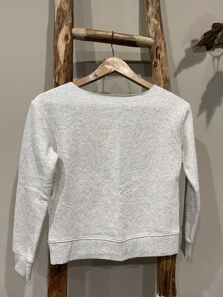 Jersey JUSTICIA Jóvenes Niñas Top Suéter Lentejuelas Logo Paz Gris Talla 8 Foto 4 de 4