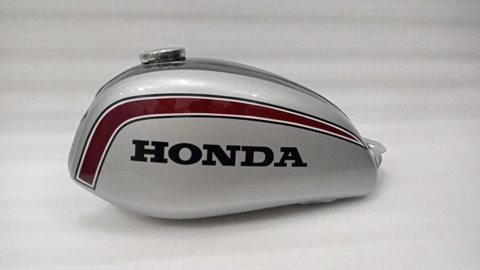 本田 SL125 SL100 K1 1973 - 1975 型号银色涂漆钢制油箱 — 第 4/4 张图片