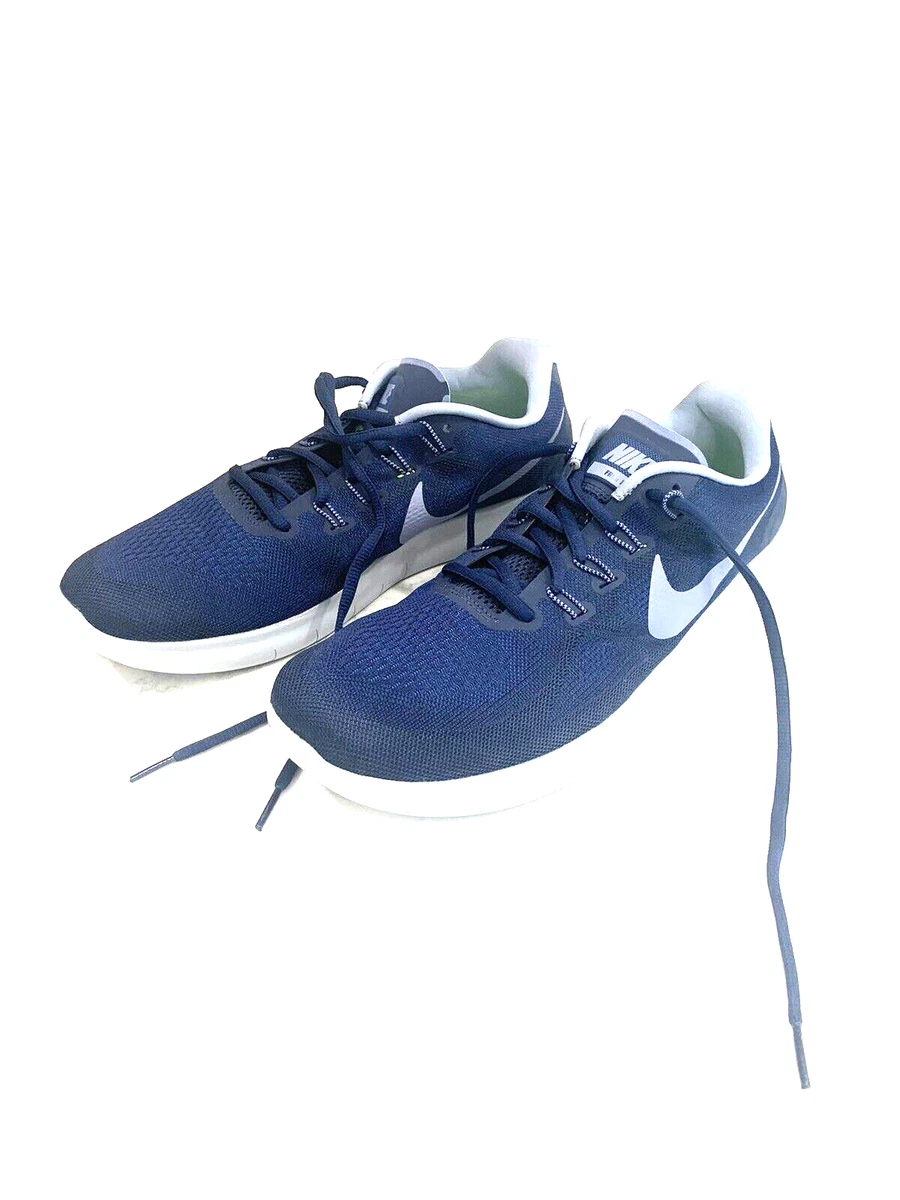 Nike Mens Free RN 880839 404 Blue Mesh Running Shoes Sneakers Size 12