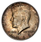 1968-D 50c Kennedy Half Dollar - Deep Speckled Toning - BU - SKU-H2404