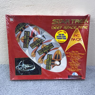 Sealed 1998 Star Trek Deep Space Nine PC Pack Big Box 5 Disc Game Set NEW