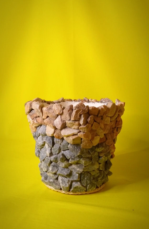 Maceta de piedra exclusiva hecha a mano para plantas maceta florero  Foto 4 de 4