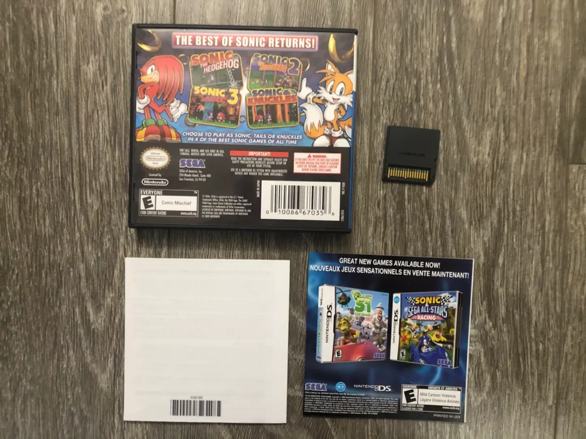 Sonic Classic Collection Nintendo DS Lite - Help : r/SEGA