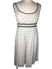 Adrianna Papell Women's Size 10 Dress Cream Black Grecian Style Y2K NWT
