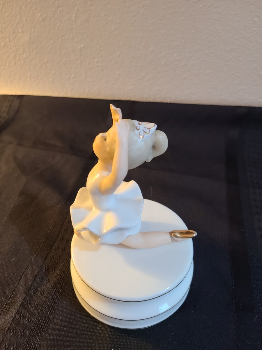 Schmid Rotating Ballerina Music Box Plays Swan Lake Made in Japan