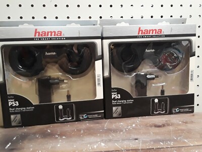 2 Hama Dual Charger Charging Station For Sony PS3 Controller / Move