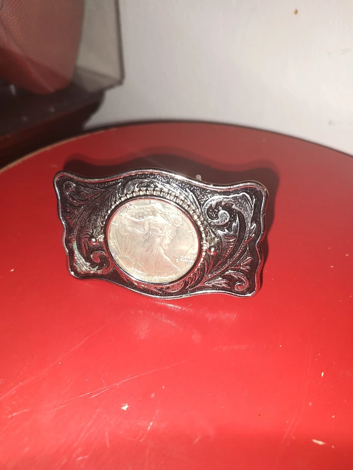 Moneda águila de plata, hebilla de cinturón Foto 2 de 4