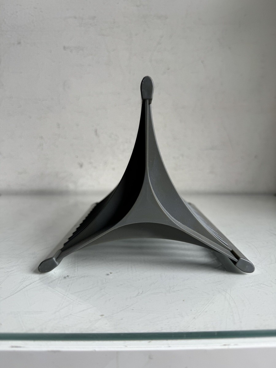 12 Disc CD Tower Storage Rack Tower Grey/Silver-RARE VINTAGE Media