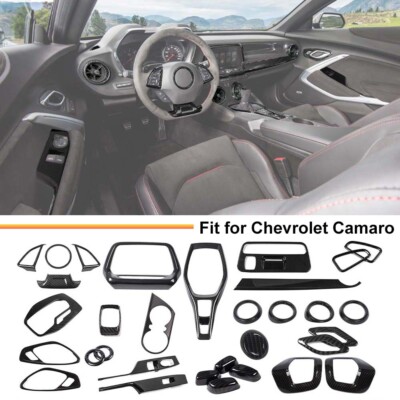 For Chevy Camaro 2017+ Carbon 32xCentral Console Full Decor Panel Cover Trim Kit