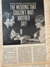 Connie Stevens, Gary Clarke, Two Page Vintage Clipping