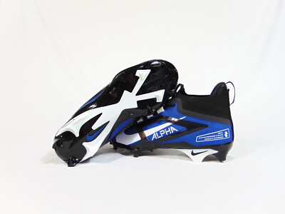 Nike Alpha Menace Elite 4 Blue & Black Football Cleats Sz 8 NEW FD7036 400 RARE