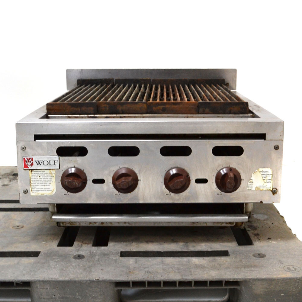 Wolf ACB25101 4Burner Natural Gas Stainless Countertop Charbroiler