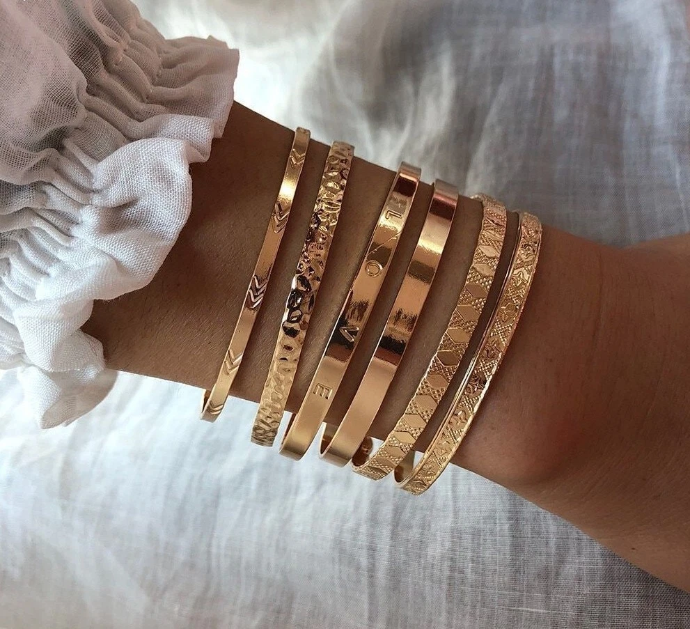 Rose Gold Bracelet women's bracelets Crystal bangles for women Bohemian  Stainless steel Fashion Jewelry love Valentines day Gift - Price history &  Review | AliExpress Seller - OUFEI- Store | Alitools.io