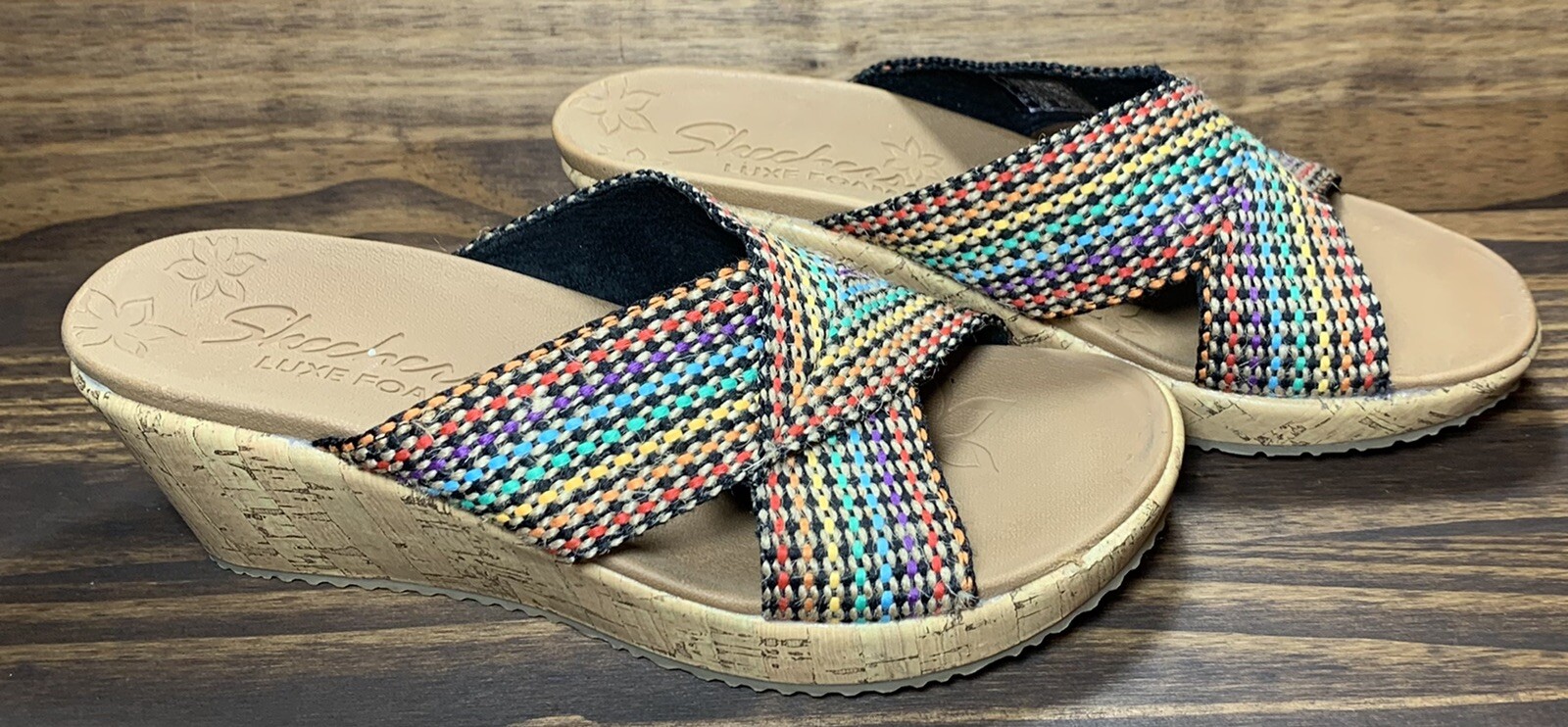 Skechers Cali Beverlee Rainbow Wedge Sandals Wome… - image 4