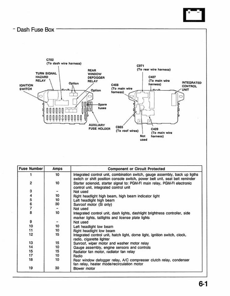 Honda Civic CRX 1988 1989 manual de servicio de diagnóstico de solución de problemas eléctricos Foto 3 de 4