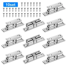 10pcs Cabinet Door Closet Double Ball Catch Silver Tension Latch