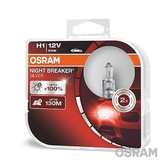 Osram H1 (448) Night Breaker SILVER Upgrade Headlight Bulbs x2 64150NBS-HCB