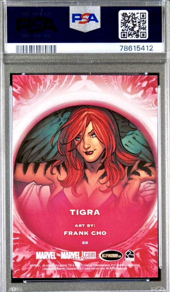 POP 3 PSA 9 Tigra 2011 Marvel Dangerous Divas Series 1 Sultry Seductresses Holo - Image 2 of 3