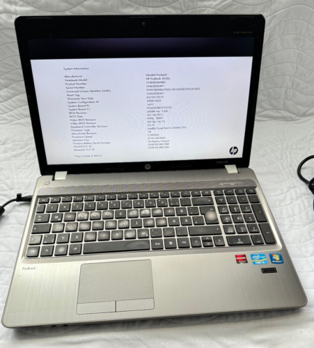 HP ProBook 4530s Intel Core (TM) i5 2.50GHz 6GB No HDD 15.6" HD Webcam - Picture 1 of 10