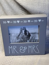 Mr  Mrs Picture Frame Wedding Photo 8 X 8 X 1.5"  NEW  
