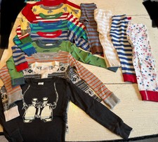 Boy's HANNA ANDERSSON Size 90 3 Mixed Theme Long John Pajama Separates Lot