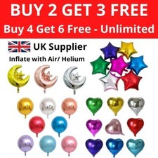 18 inch Big Star Heart Round Foil Balloons Helium Balloon Party Birthday Wedding