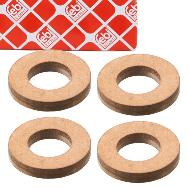 4X febi Dichtung DüSenhalter EinspritzdüSe FüR Citroen DS Ford Peugeot 2.0 D-image