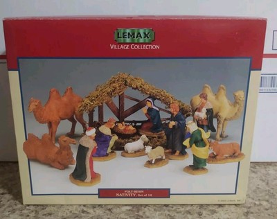 2003 Lemax Enchanted Forest Nativity Set of 14 Retired Table Accent