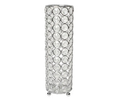 ELEGANT DESIGNS ELIPSE CRYSTAL DECORATIVE FLOWER VASE CANDLE HOLDER CENTERPIECE