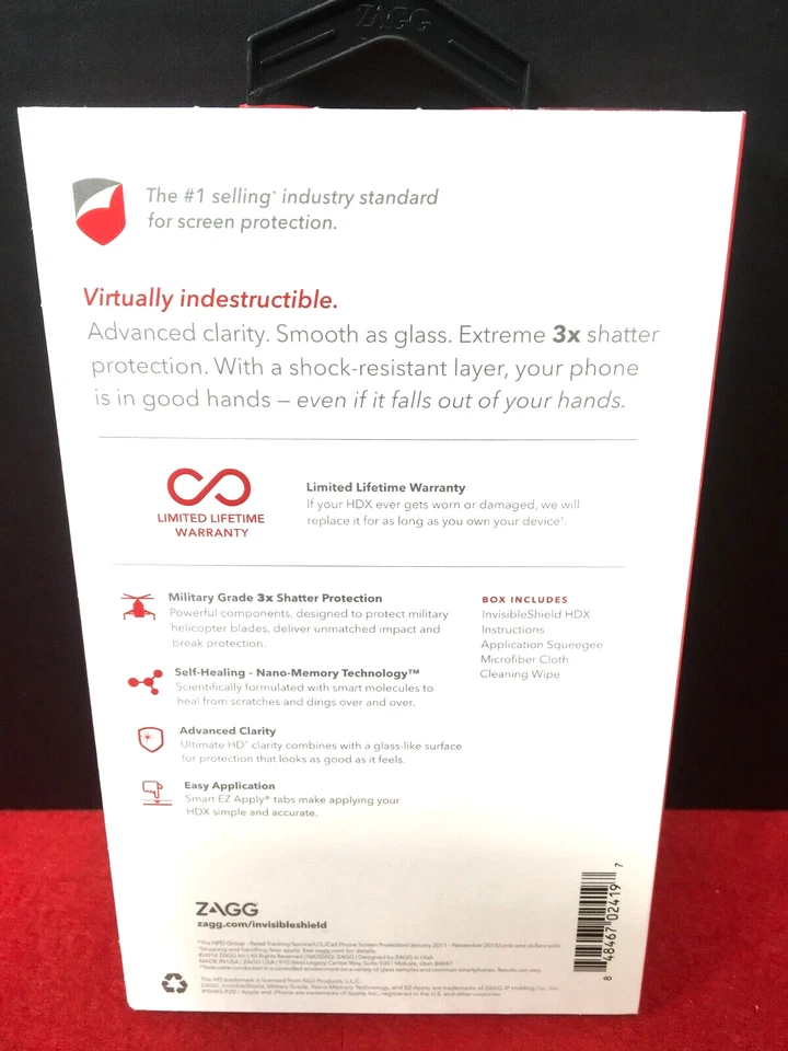 ZAGG Invisible Shield HDX Screen Protector (Apple iPhone 5C/5S) IP5HXS-F00 ✅❤️️✅ - Image 2 of 3