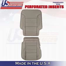 2014 to 2019 For GMC Sierra Denali Rear Passenger Top &Bottom Leather Covers Tan