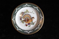 Vintage Miniteller Porzellan Franklin Porcelain 1982 mit dem Fasan Vogel