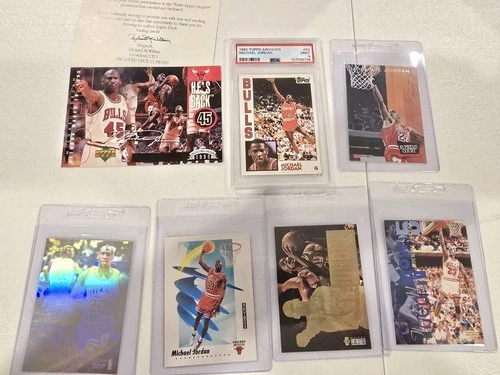Michael Jordan Card Lot PSA 9 Topps Archives + 90s Inserts Bulls