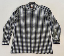 Men's Olympus Luxor modern fit shirt checked size 44 green blue