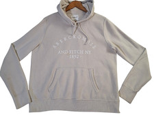 Abercrombie  Fitch Hoodie Women's Large Beige Soft A F Collection Sweatshirt