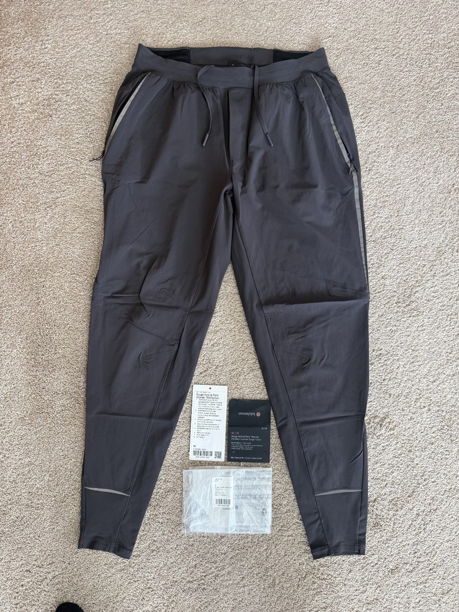 Lululemon Surge Hybrid Pant Shorter Reflective Men's Medium Black